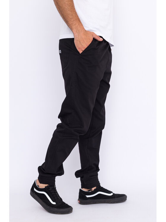 Palto Palto Spodnie materiałowe Jogger Czarny Regular Fit