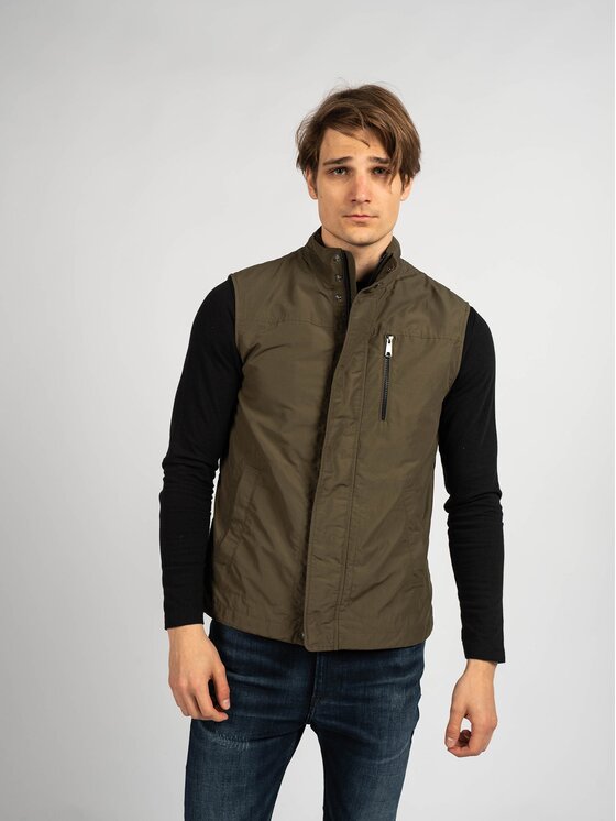 Geox Geox Γιλέκο M0220E T2473 | Vincit Gilet Χακί Regular Fit