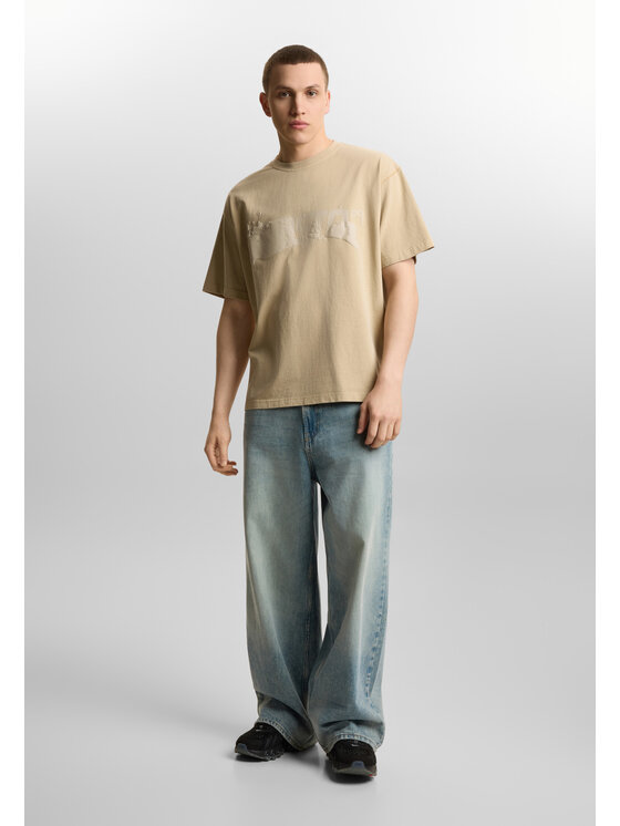 PROSTO. PROSTO. T-Shirt Splash Beżowy Regular Fit