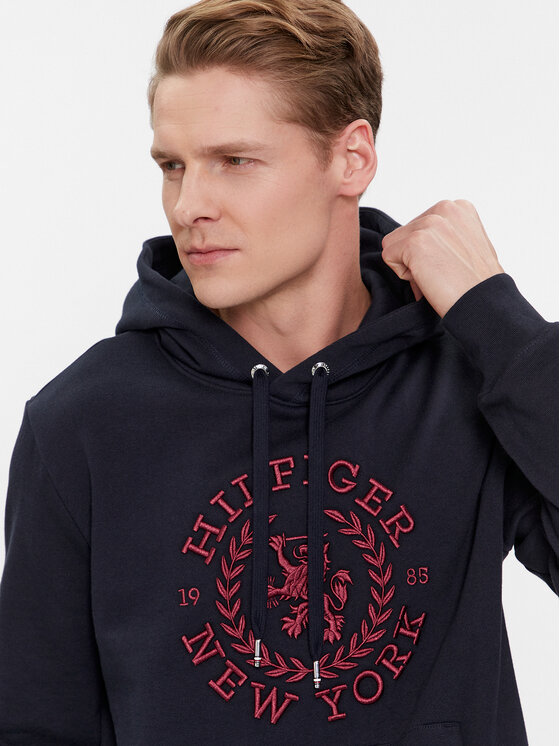 Tommy Hilfiger Tommy Hilfiger Bluza Big Icon MW0MW33650 Granatowy Regular Fit