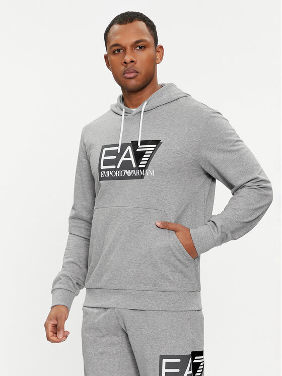 Emporio armani grey hoodie clearance