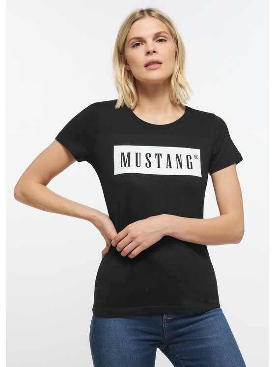 Mustang Mustang T-shirt Alina C Logo Tee Nero Regular Fit