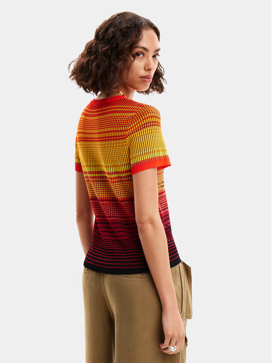 Desigual Desigual T-Shirt Dubai 24SWTK87 Pomarańczowy Regular Fit