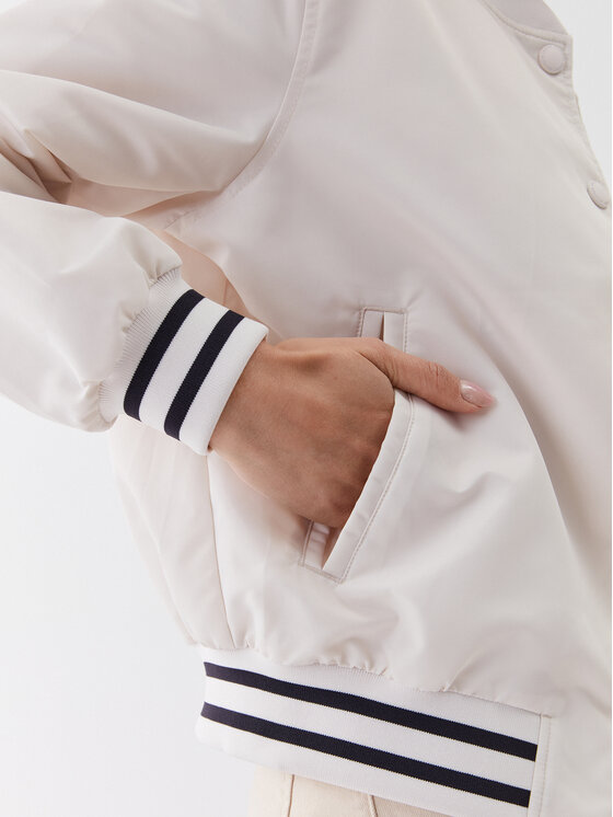 Tommy Hilfiger Tommy Hilfiger Bomber striukė Varsity WW0WW38935 Écru Regular Fit