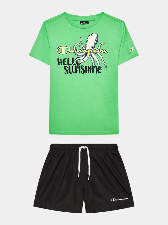 Champion Champion Комплект тишърт и панталонки 306392 Тъмносин Regular Fit