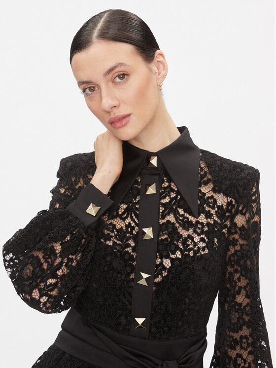 Babylon Babylon Cocktail obleka T_S00823 Črna Regular Fit