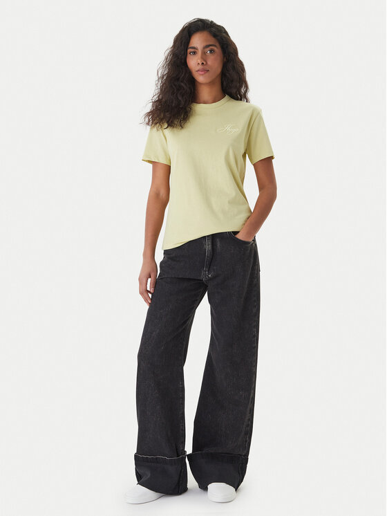 HUGO HUGO T-shirt Damacia_7 50561233 Verde Regular Fit
