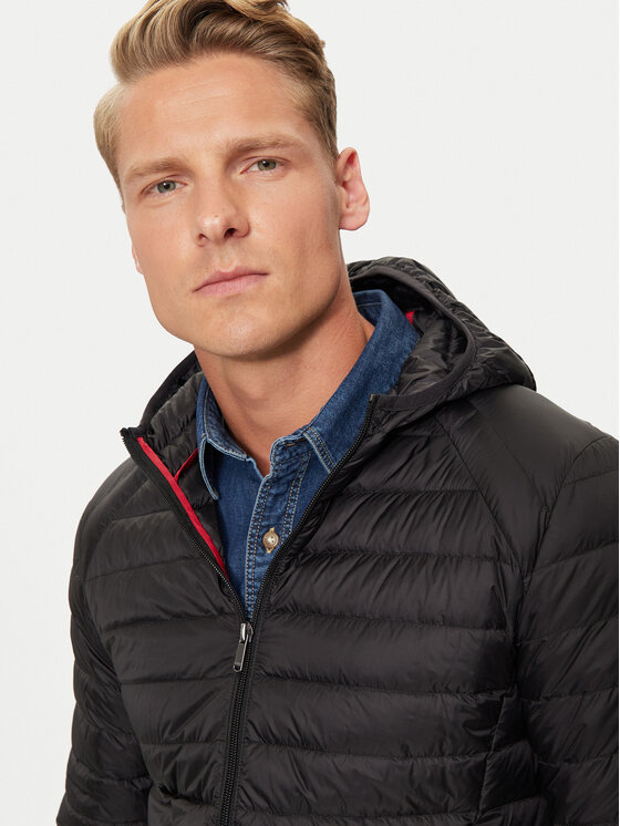 Jott Jott Pehelykabát Nico P000MDOW01 Fekete Slim Fit