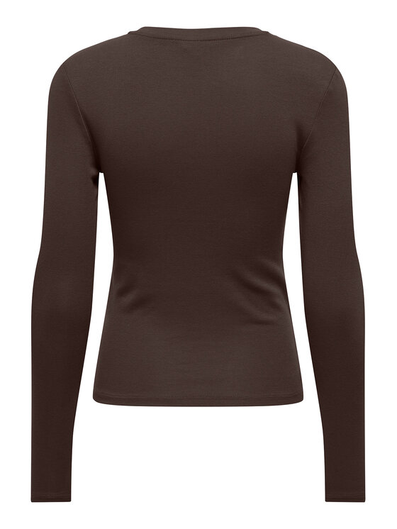 ONLY ONLY Bluza Riley 15323159 Rjava Slim Fit