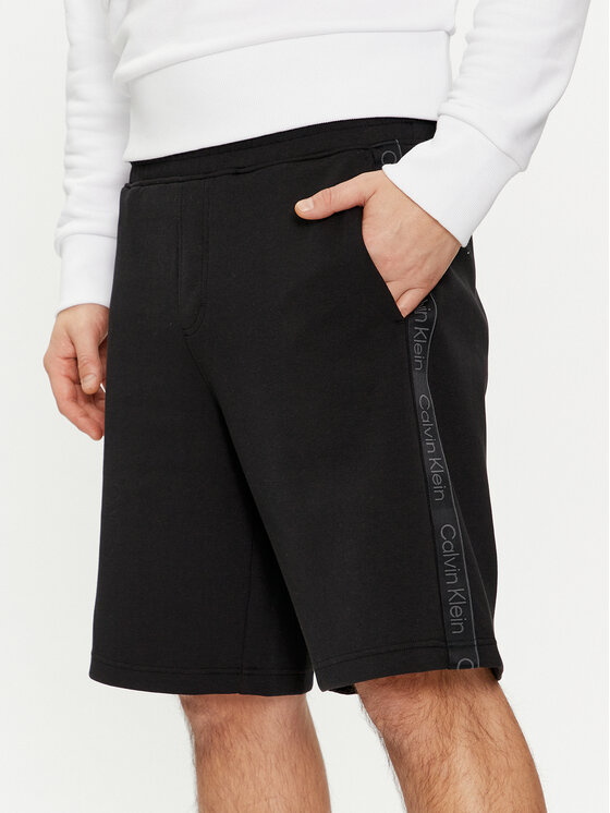 Calvin Klein Pantaloni scurți sport Logo Tape K10K112964 Negru Regular Fit