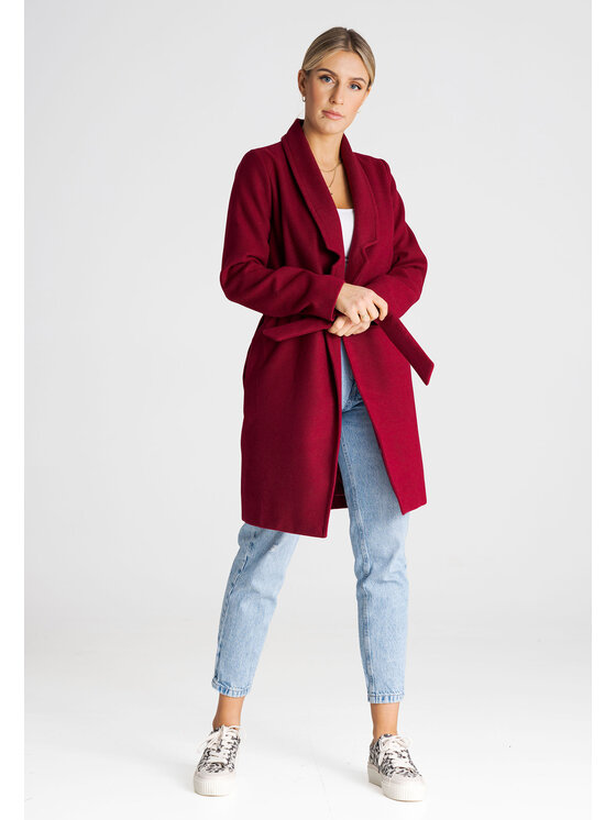 FIGL FIGLFIGL Cappotto M990 Bordeaux Regular Fit