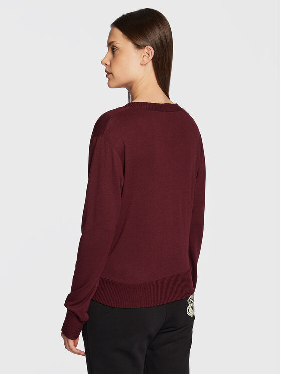 Triumph Triumph Kardigan Thermal 10213450 Bordowy Relaxed Fit