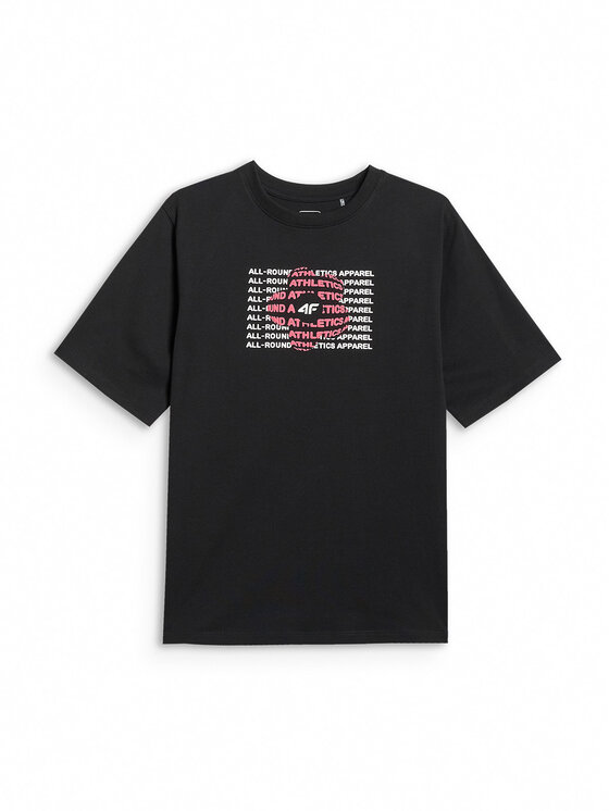 4F 4F T-Shirt THE COLOR'S ENERGY Czarny Loose Fit