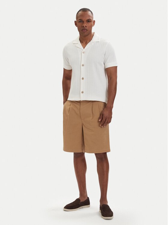 Calvin Klein Jeans Calvin Klein Jeans Medžiaginiai šortai LV04RF612G Tamsiai smėlinė Regular Fit