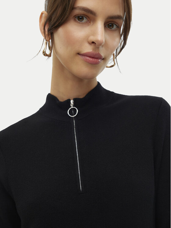 Vero Moda Vero Moda Džemper haljina Nancy 10309303 Crna Loose Fit