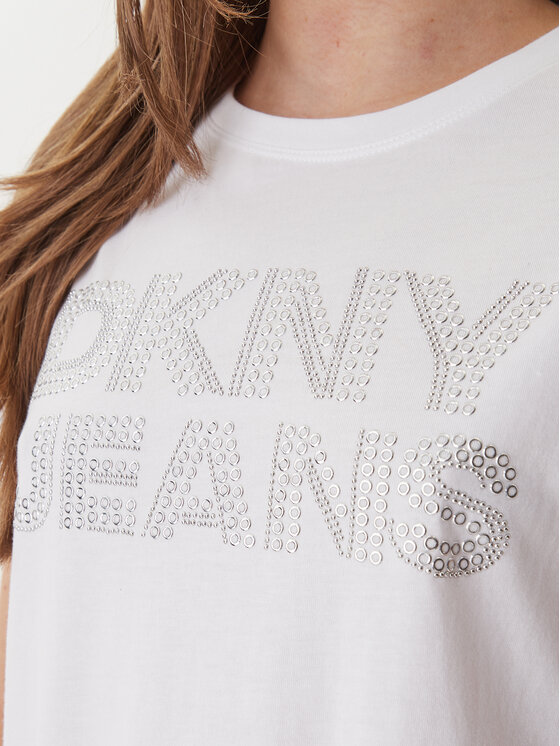DKNY DKNY T-krekls DJ6T1692 Balts Regular Fit