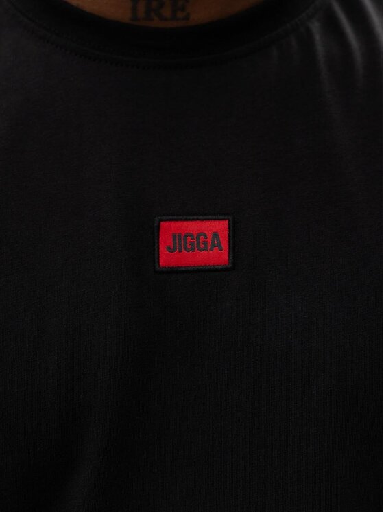 Jigga Wear Jigga Wear Bezrękawnik Koszulka Bez Rękawów Męska Czarna Jigga Wear Badge Sleeveless XXL Czarny Regular Fit