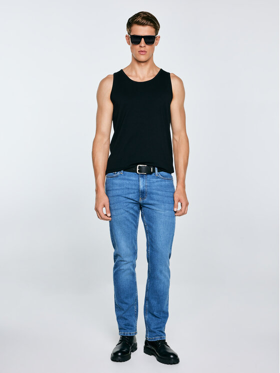 BIG STAR BIG STAR Tank top DERO Czarny Slim Fit