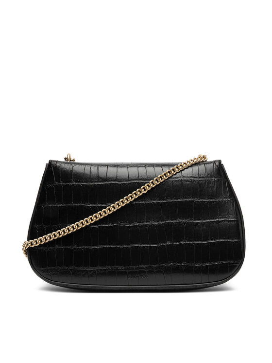Calvin Klein Calvin Klein Torbica Ck Croc Conv Chain Medium Bag LV04F3284G Crna