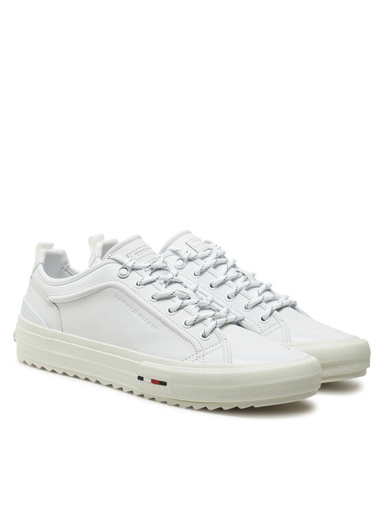 Tommy Hilfiger Tommy Hilfiger Sneakersy Th Hi Vulc Cleat Low Lth FM0FM05452 Biały
