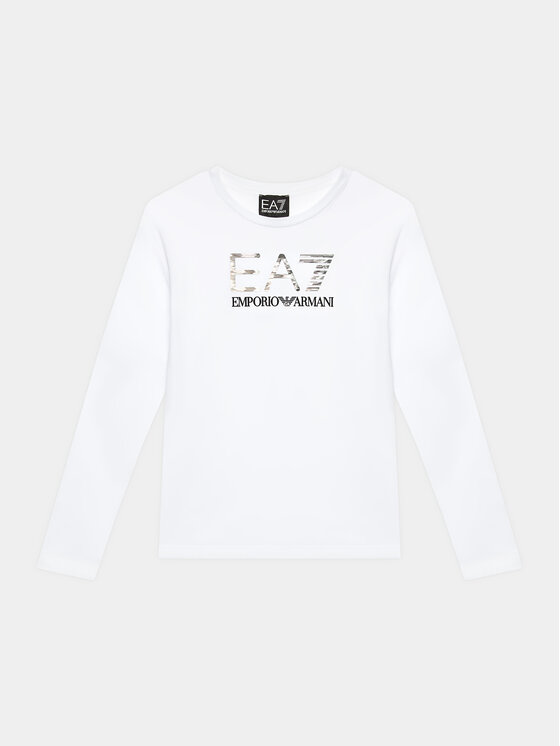 EA7 Emporio Armani Bluză 6RBT54 BJ02Z 1100 Alb Regular Fit