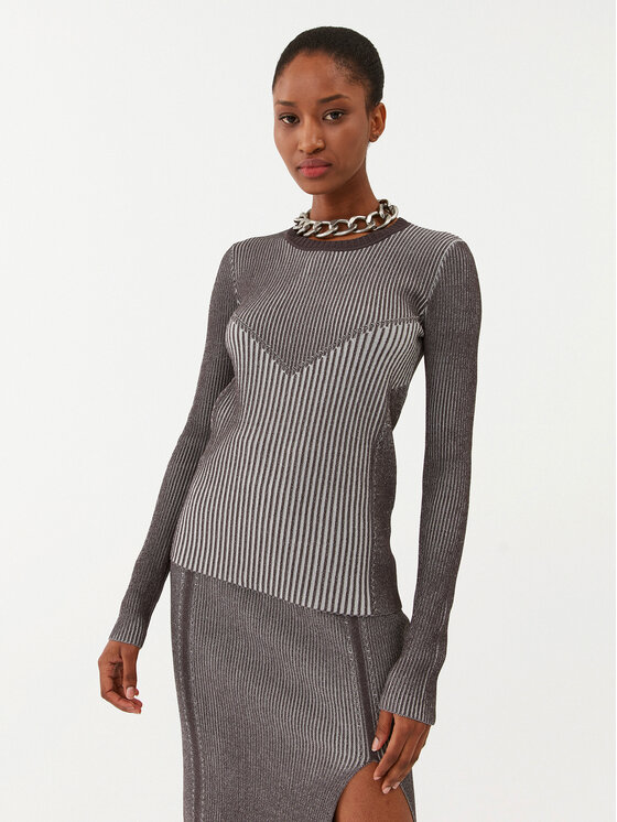 Patrizia Pepe Patrizia Pepe Светр 8K0165/K123-J3S6 Сірий Slim Fit
