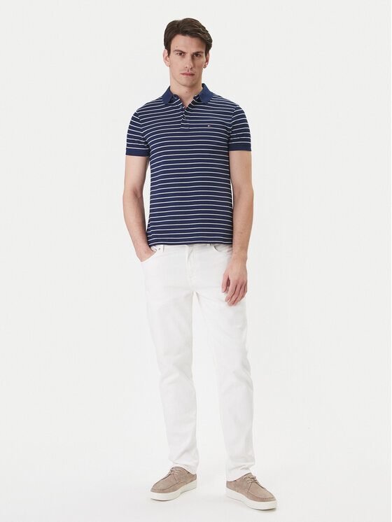 Tommy Hilfiger Tommy Hilfiger Polokošile 1985 MW0MW17771 Tmavomodrá Slim Fit