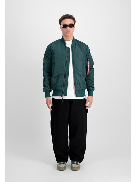 Alpha Industries Alpha Industries Kurtka bomber MA-1 VF 59 Long Vintage Fit Zielony Slim Fit