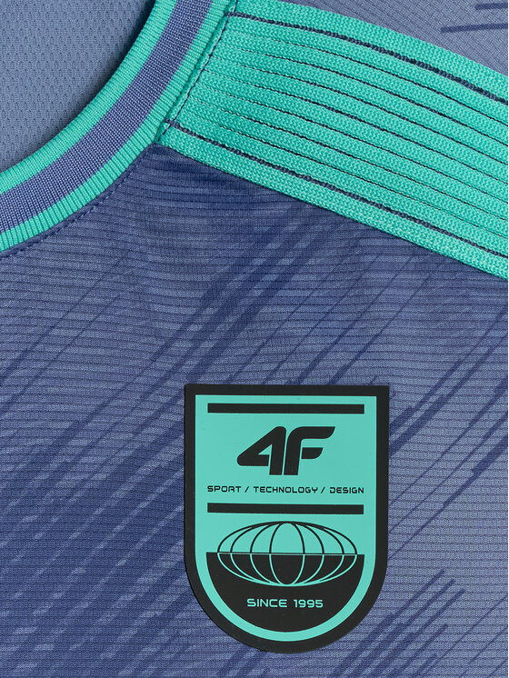 4F 4F Koszulka techniczna FOOTBALL Granatowy Regular Fit