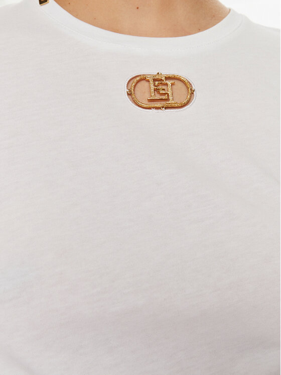 Elisabetta Franchi Elisabetta Franchi T-Shirt MA-52N-41E2-V180 Bílá Regular Fit