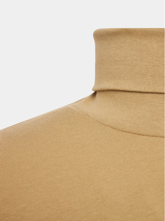 Lindbergh Lindbergh Тениска с дълъг ръкав 30-400126 Бежов Slim Fit