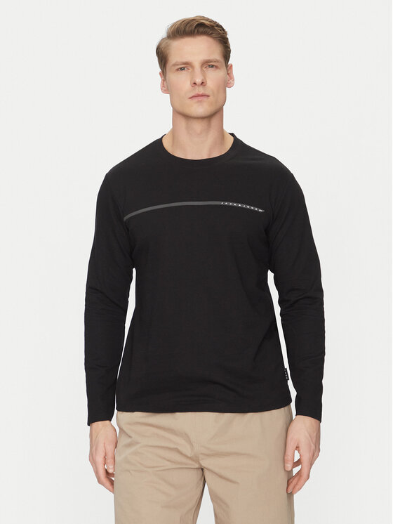 Jack&Jones S dlhými rukávmi Fusion 12273134 Čierna Regular Fit