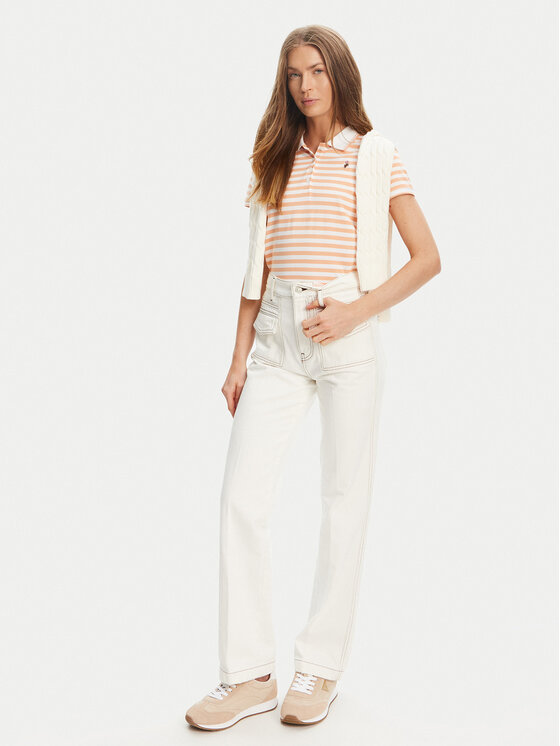U.S. Polo Assn. U.S. Polo Assn. Polo WUP1310 Pomarańczowy Regular Fit