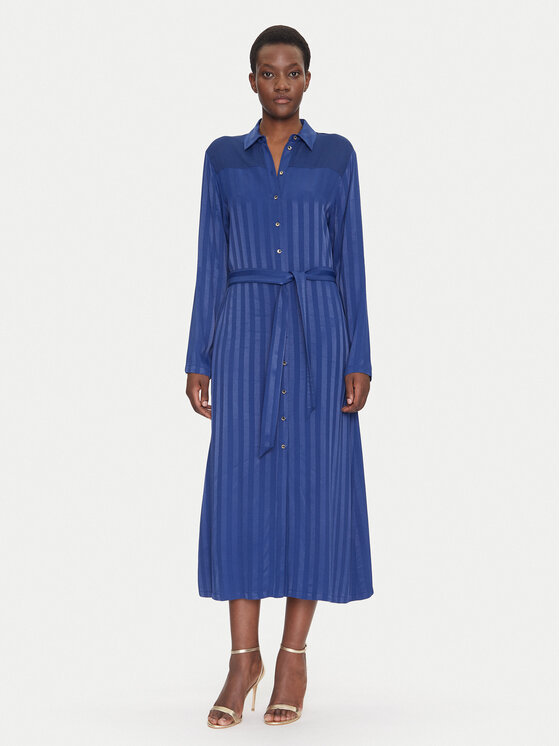 Fracomina Fracomina Hemdkleid FS25SD3002W413N8 Blau Regular Fit