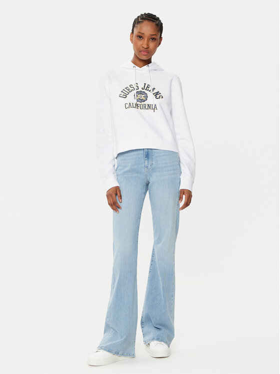 Guess Guess Суитшърт W5RQ29 K68I4 Бял Regular Fit
