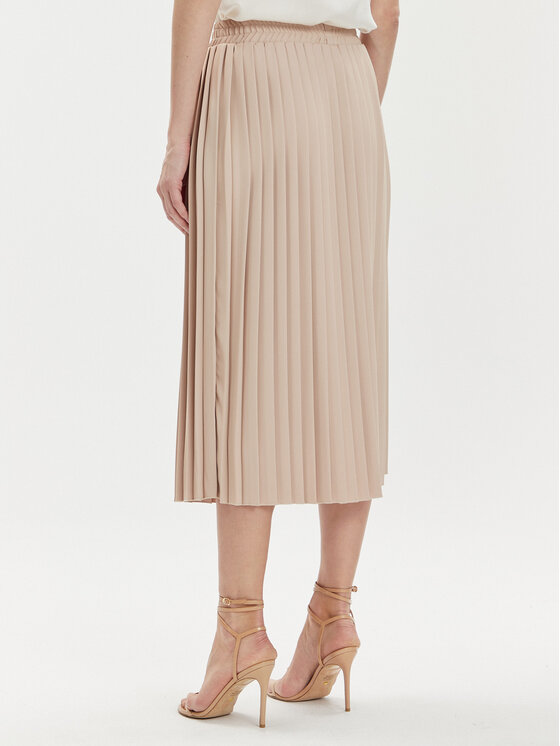 Kontatto Kontatto Faltenrock NO222C Beige Regular Fit
