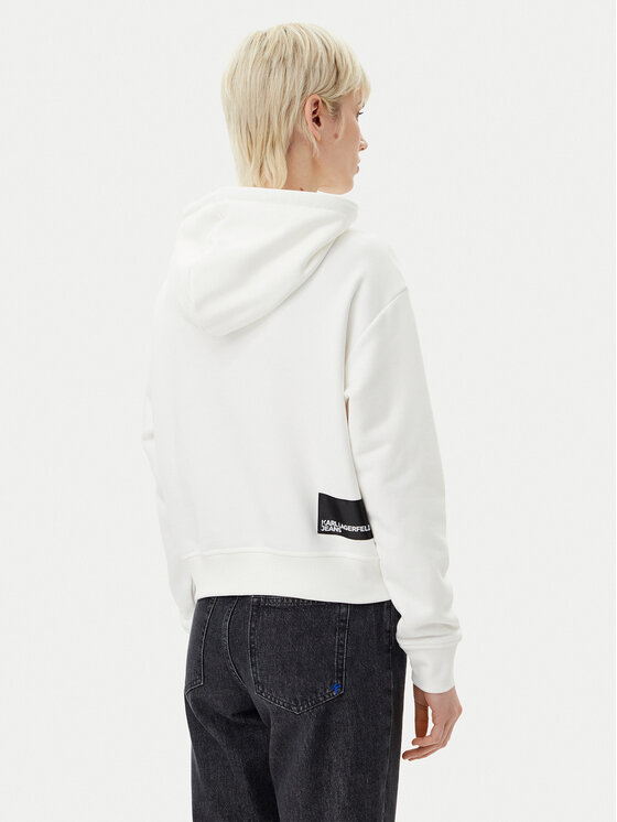 Karl Lagerfeld Jeans Karl Lagerfeld Jeans Mikina A2W20053 Bílá Regular Fit