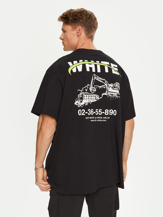 Off-White Off-White Тишърт OMAA038F22JER0071001 Черен Regular Fit