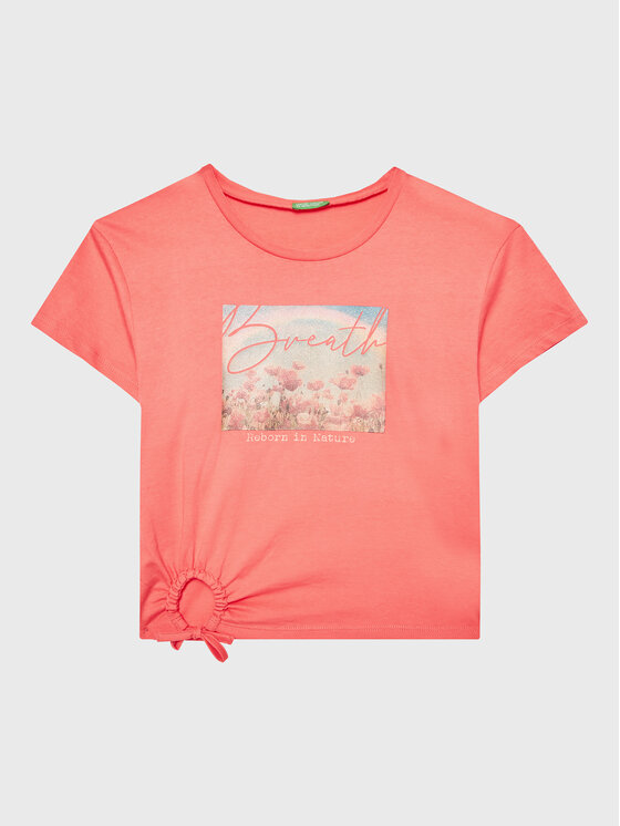 United Colors Of Benetton Tricou 3096C10B4 Coral Regular Fit