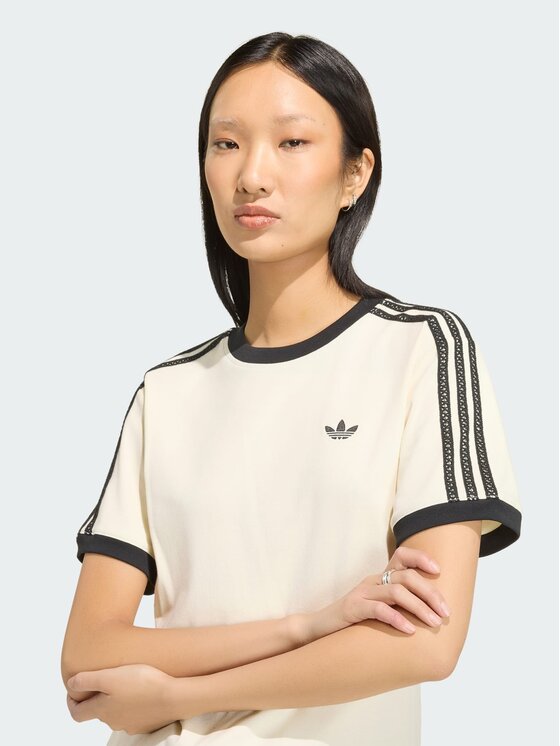 adidas adidas T-Shirt 168120 Kremowy Regular Fit