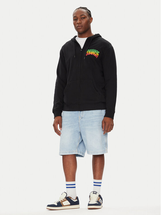 DC DC Sweatshirt Hot Box Zh ADYSF03146 Schwarz Standard Fit