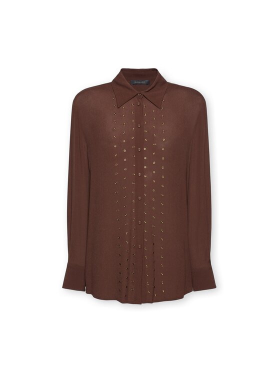 Elena Mirò Elena Mirò Camicia 5028P000344N0H2 Marrone Regular Fit