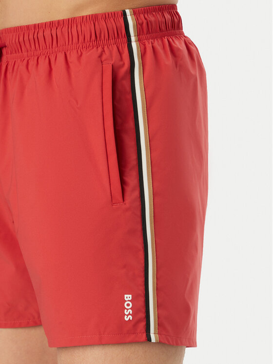 BOSS BOSS Pantaloncini da bagno Iconic 50491594 Rosso scuro Regular Fit