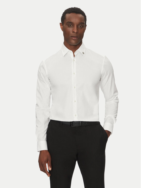 HUGO HUGO Košeľa Ermo 50539307 Biela Slim Fit