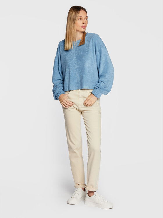 Roxy Roxy Majica dugih rukava Loungin Around ERJKT03937 Svijetloplava Relaxed Fit