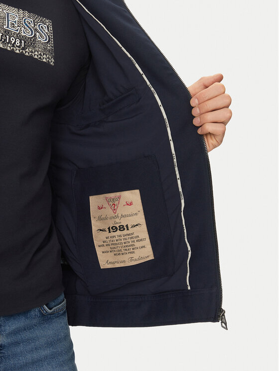 Guess Guess Kurtka przejściowa M5GL38 WHAO2 Granatowy Regular Fit