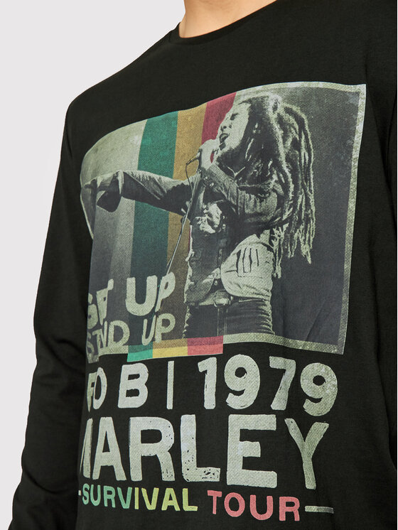 Wrangler Wrangler Longsleeve BOB MARLEY Ls Stand Up W783EE100 112141530 Чорний Relaxed Fit