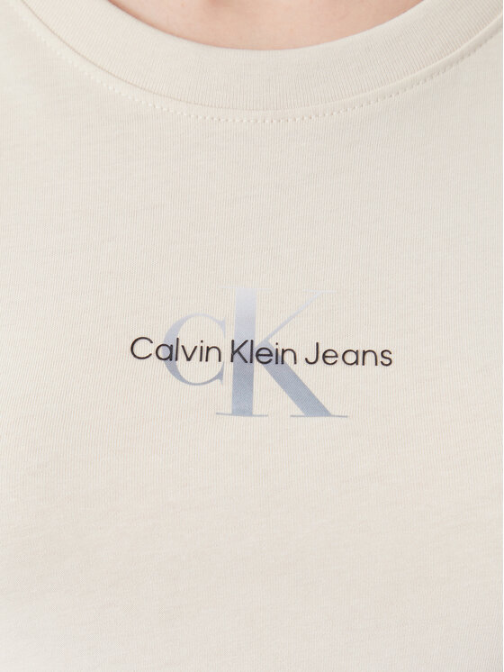 Calvin Klein Jeans Calvin Klein Jeans T-Shirt Gradient Monologo J20J225252 Beżowy Slim Fit