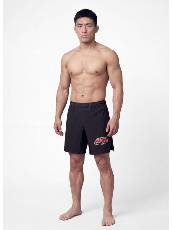 PITBULL PITBULL Szorty sportowe ADCC Czarny Regular Fit
