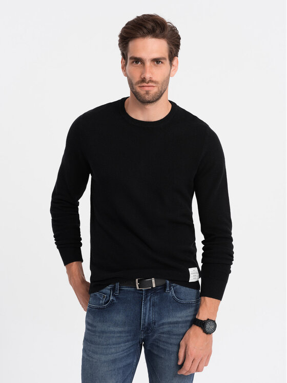 Ombre Ombre Svetr OM-SWSW-0104 Černá Fitting Fit